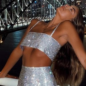 White Fox "Breathtaking Crop" in Silver - XS/S